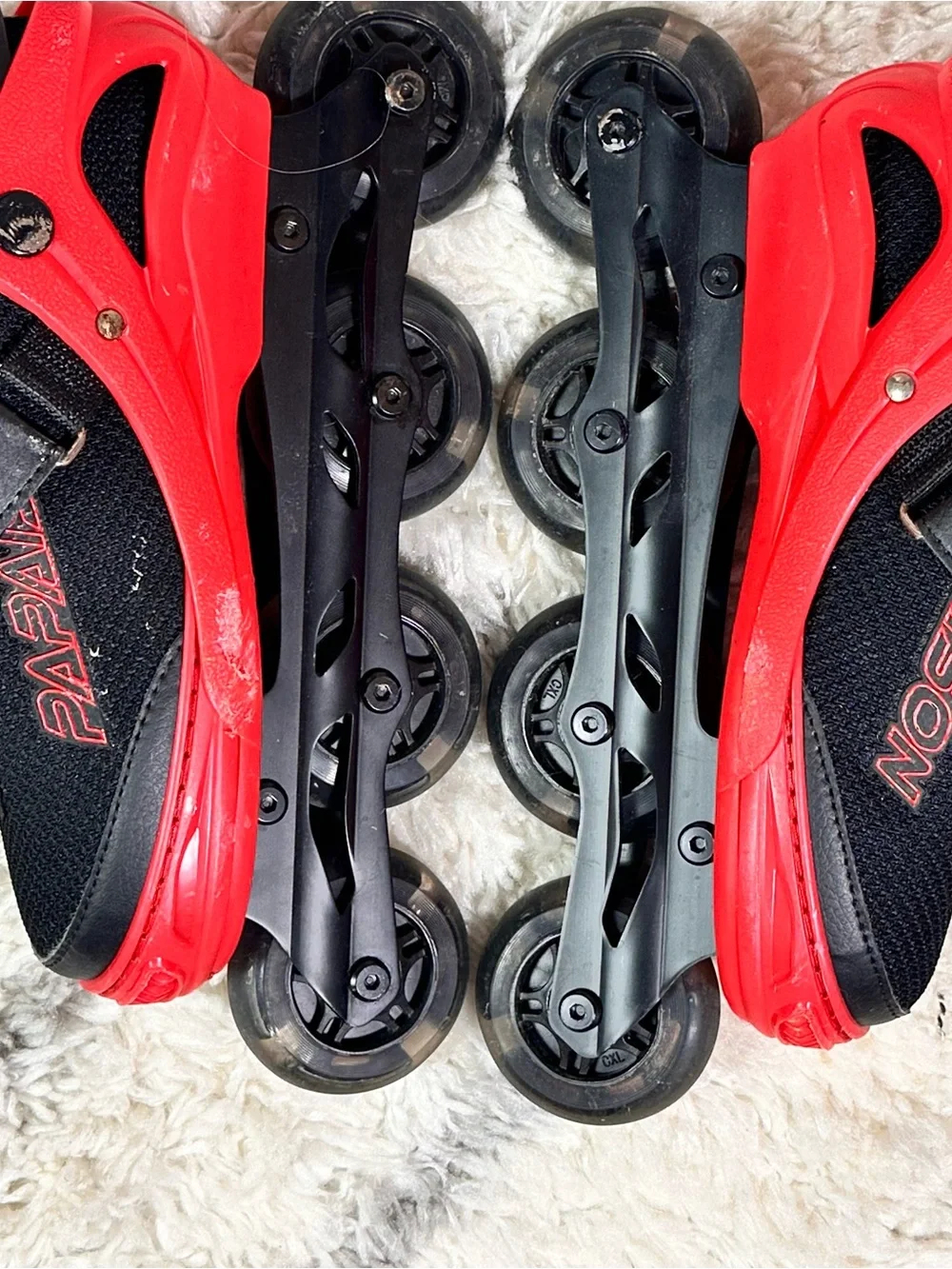 PARAGON Kids Black and Red Adjustable Inline Skates